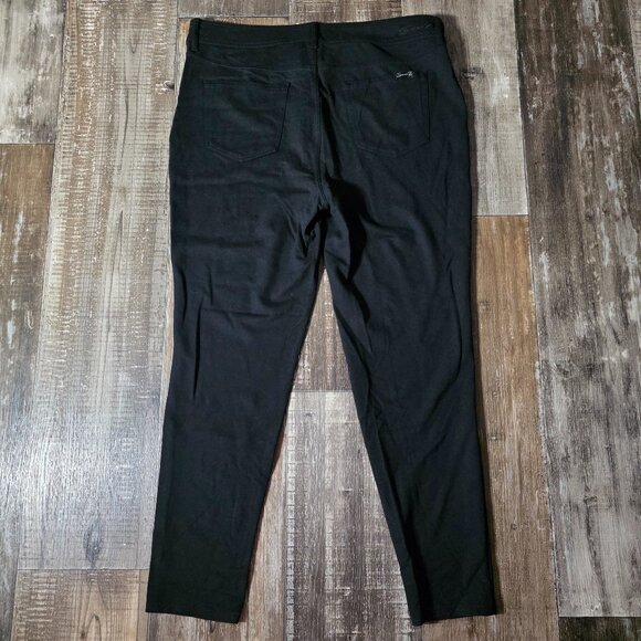 Seven7 Black Pull On High Rise Skinny Stretch Ponte Pants Size 18 - Picture 2 of 8